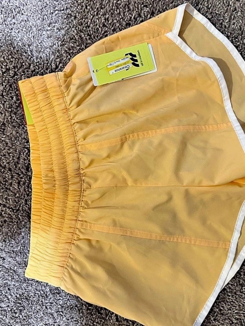 All in Motion Women's Running Shorts Athletic Yellow XS NWT